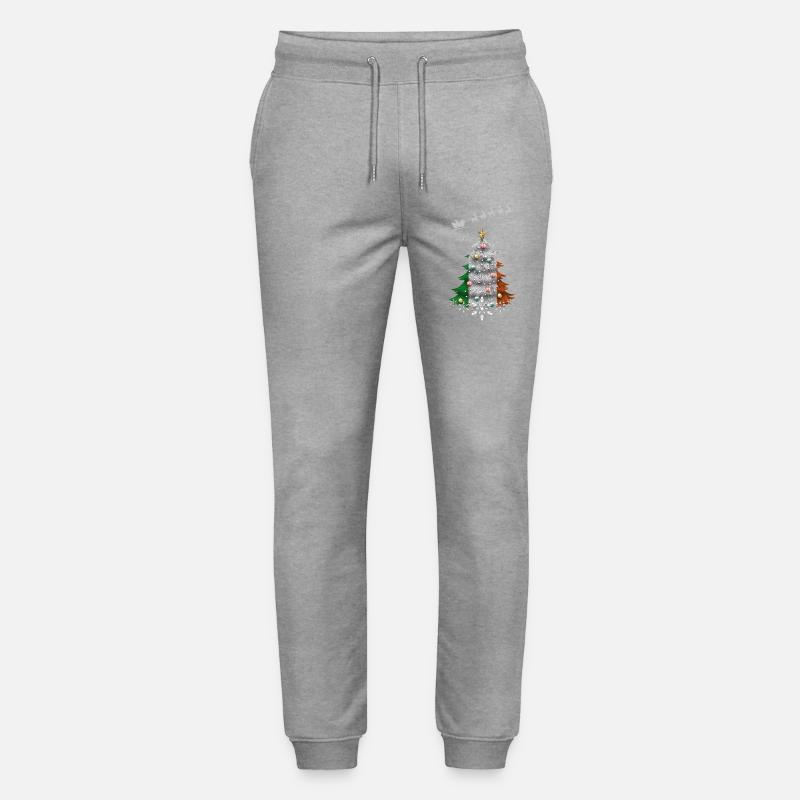 Weihnachtsbaum mit Irland-Flagge - Stanley/Stella Unisex Bio Jogginghose Mover  - Grau meliert