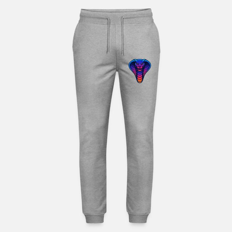 Illustration de dégradé de cobra néon - Pantalon de jogging bio MOVER Stanley/Stella unisexe - gris chiné