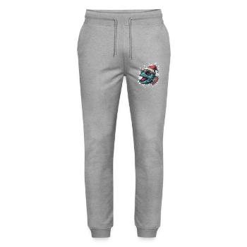 Piranha Fische Weihnachten Lustig - Stanley/Stella Unisex Bio Jogginghose Mover  - Grau meliert - Vorne - Marisol (170cm) & Nik (191cm)
