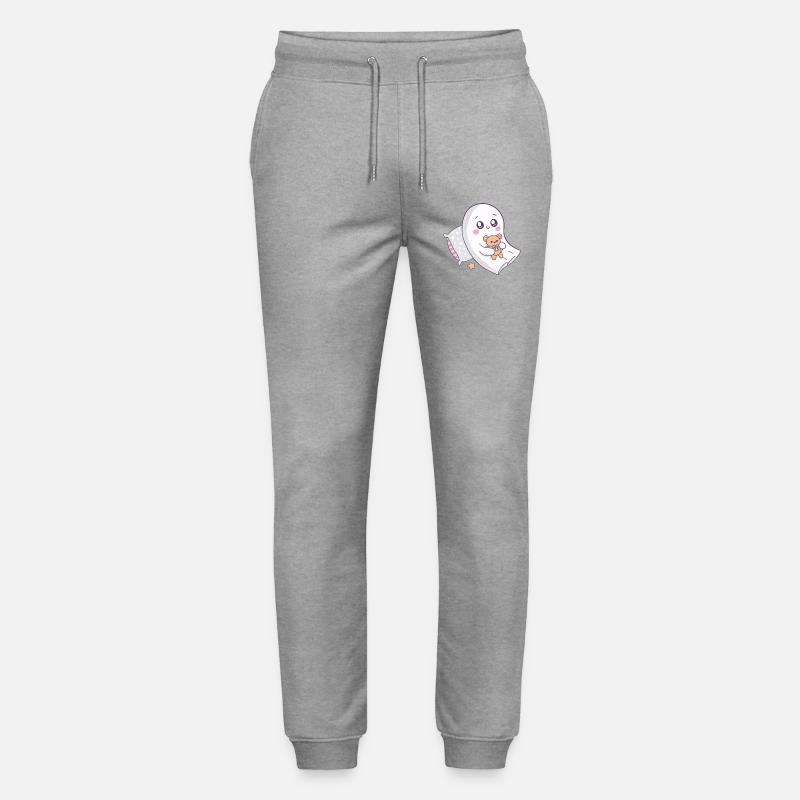 Fantôme câlin et nounours mignon - Pantalon de jogging bio MOVER Stanley/Stella unisexe - gris chiné