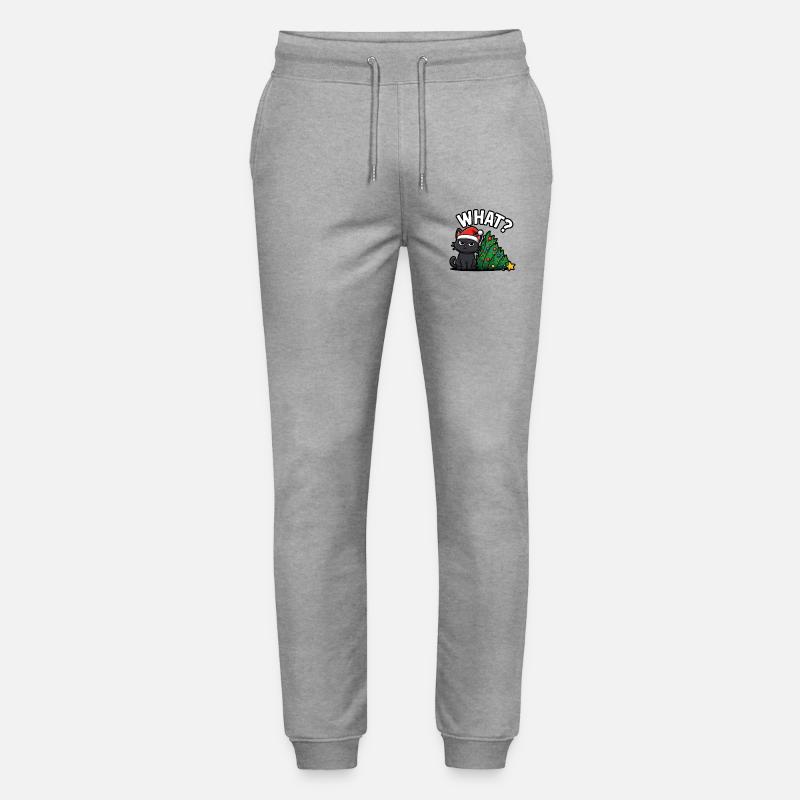 Lustige Katze Weihnachtsstimmung - Stanley/Stella Unisex Bio Jogginghose Mover - Grau meliert