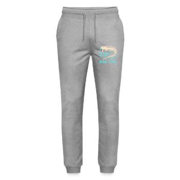 Eidechse - Stanley/Stella Unisex Bio Jogginghose Mover  - Grau meliert - Vorne - Marisol (170cm) & Nik (191cm)