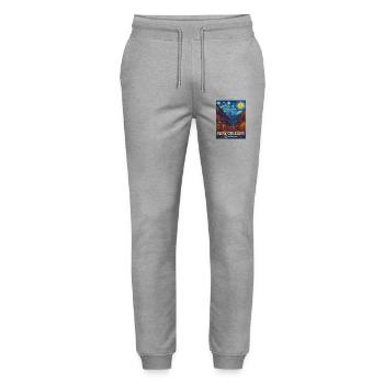 New Orleans, Louisiana - Stanley/Stella Mover Unisex Organic Jogging Trousers - heather grey - Front - Marisol (170cm) & Nik (191cm)