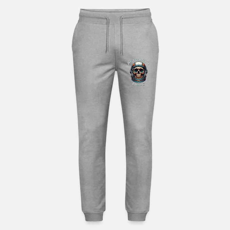Crâne d’astronaute dans l’espace - Pantalon de jogging bio MOVER Stanley/Stella unisexe - gris chiné