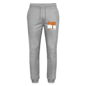 Bierschiss Loading - Stanley/Stella Unisex Bio Jogginghose Mover  - Grau meliert - Vorne - Marisol (170cm) & Nik (191cm)