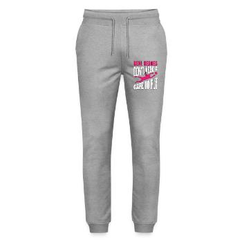 Flying Soccer Goalkeeper Goalkeeper Superheroine - Stanley/Stella Mover Unisex Organic Jogging Trousers - heather grey - Front - Marisol (170cm) & Nik (191cm)