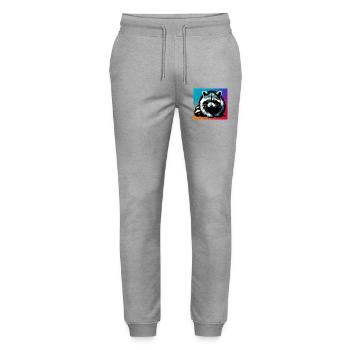 Raccoon - Stanley/Stella Mover Unisex Organic Jogging Trousers - heather grey - Front - Marisol (170cm) & Nik (191cm)