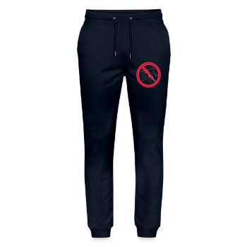 Lightning  Warning - Stanley/Stella Mover Unisex Organic Jogging Trousers - navy - Front - Marisol (170cm) & Nik (191cm)