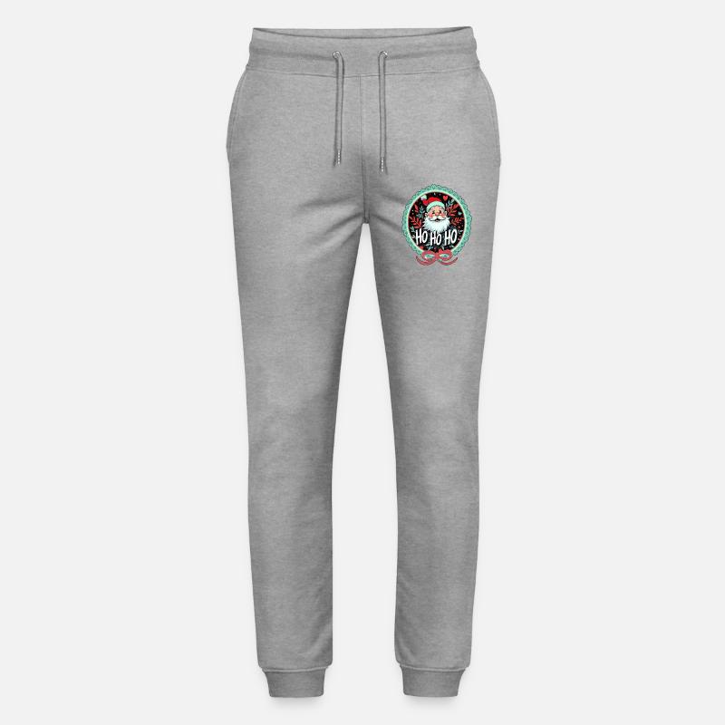 Weihnachtsmann Ho Ho Ho Ornament - Stanley/Stella Unisex Bio Jogginghose Mover - Grau meliert