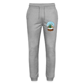 Village d’hiver à Snow Globe - Pantalon de jogging bio MOVER Stanley/Stella unisexe - gris chiné - Devant - Marisol (170cm) & Nik (191cm)