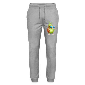 Sonnenbrillen-Snail Streetstyle - Stanley/Stella Unisex Bio Jogginghose Mover  - Grau meliert - Vorne - Marisol (170cm) & Nik (191cm)