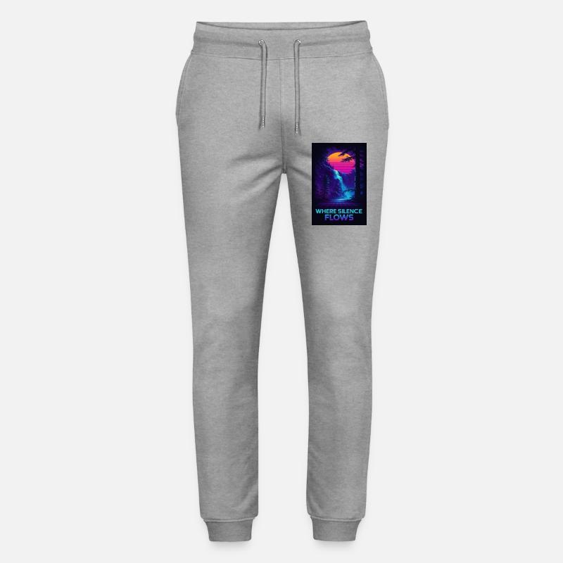 Where Silence Flows Neon Gorge - Stanley/Stella Unisex Bio Jogginghose Mover  - Grau meliert