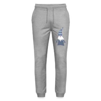 Gnomes Diamants Losanges Forêt de Noël Forêt de Noël - Pantalon de jogging bio MOVER Stanley/Stella unisexe - gris chiné - Devant - Marisol (170cm) & Nik (191cm)