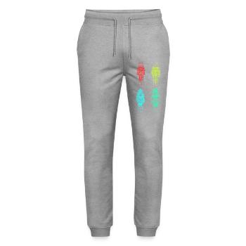 Santa Claus Nutcracker Christmas - Stanley/Stella Mover Unisex Organic Jogging Trousers - heather grey - Front - Marisol (170cm) & Nik (191cm)