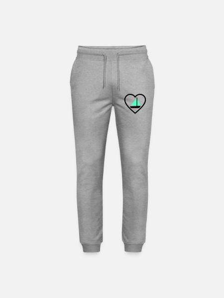 Cuore Vela – Passione Navigazione - Stanley/Stella Mover Unisex Organic Jogging Trousers - heather grey