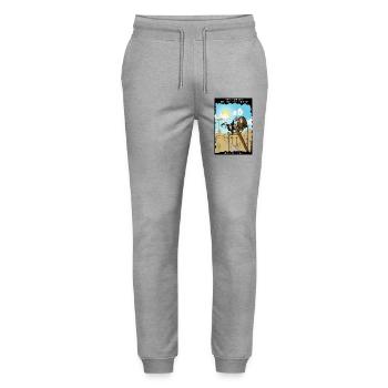 Les vautours - Pantalon de jogging bio MOVER Stanley/Stella unisexe - gris chiné - Devant - Marisol (170cm) & Nik (191cm)