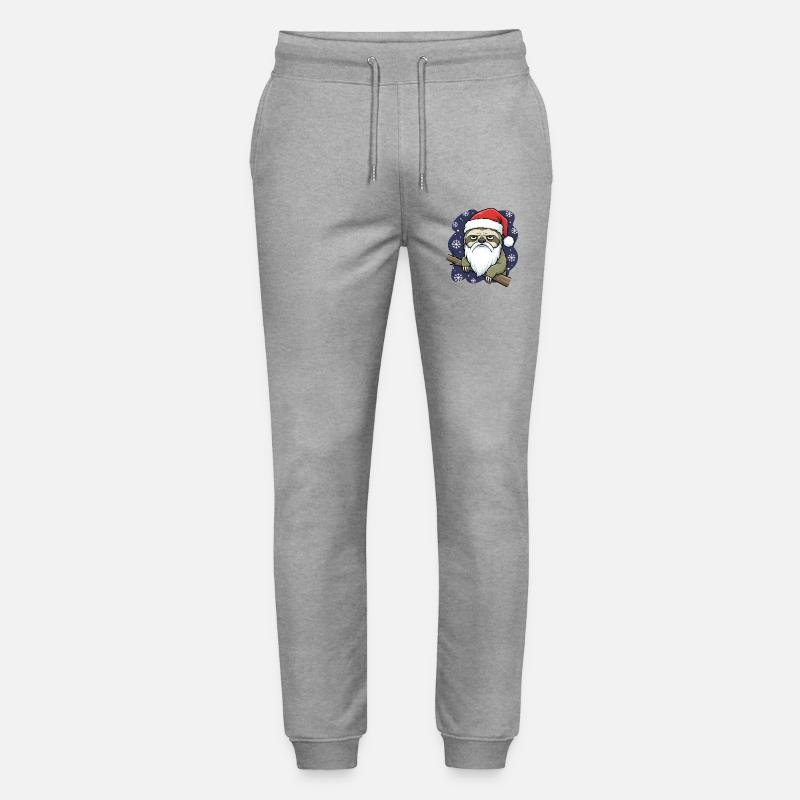 Lustiger Weihnachts Faultier Santa Grumpy - Stanley/Stella Unisex Bio Jogginghose Mover  - Grau meliert
