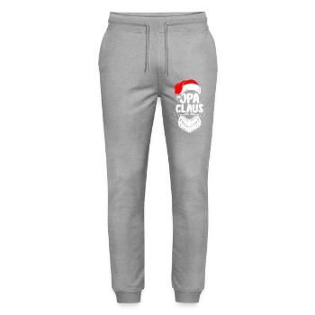 Santa Claus Grandpa Claus Christmas - Stanley/Stella Mover Unisex Organic Jogging Trousers - heather grey - Front - Marisol (170cm) & Nik (191cm)