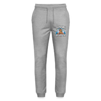 Egal Wie Ich Fahr Ski Teddy - Stanley/Stella Unisex Bio Jogginghose Mover  - Grau meliert - Vorne - Marisol (170cm) & Nik (191cm)