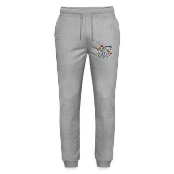 67 Lichterketten - Stanley/Stella Unisex Bio Jogginghose Mover  - Grau meliert - Vorne - Marisol (170cm) & Nik (191cm)