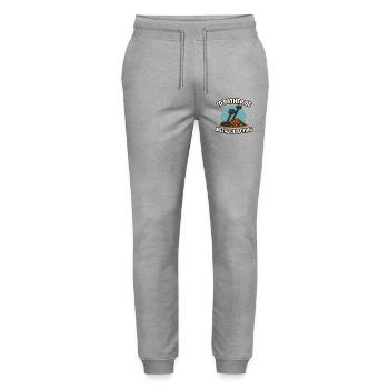 I'd Rather Be Metal Detecting Treasure Hunt - Stanley/Stella Mover Unisex Organic Jogging Trousers - heather grey - Front - Marisol (170cm) & Nik (191cm)