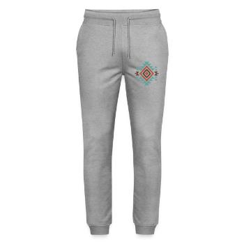 Südwestliche Wüste - Stanley/Stella Unisex Bio Jogginghose Mover  - Grau meliert - Vorne - Marisol (170cm) & Nik (191cm)