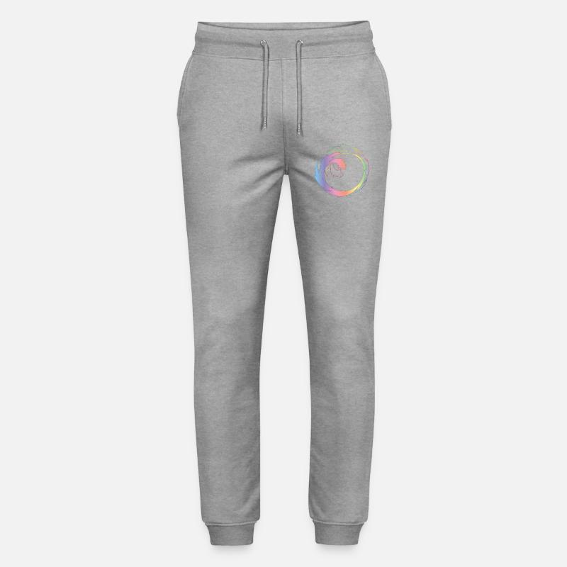 Kreativer Farbkreis als dynamischer Designrahmen - Stanley/Stella Unisex Bio Jogginghose Mover  - Grau meliert