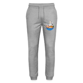 Lustiges Llamen Ramen Llama Alpaca Japanisches Essensgeschenk - Stanley/Stella Unisex Bio Jogginghose Mover  - Grau meliert - Vorne - Marisol (170cm) & Nik (191cm)