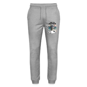 Korsischer Humor Geschenk Was das Robbeninsel-Souvenir - Stanley/Stella Unisex Bio Jogginghose Mover  - Grau meliert - Vorne - Marisol (170cm) & Nik (191cm)