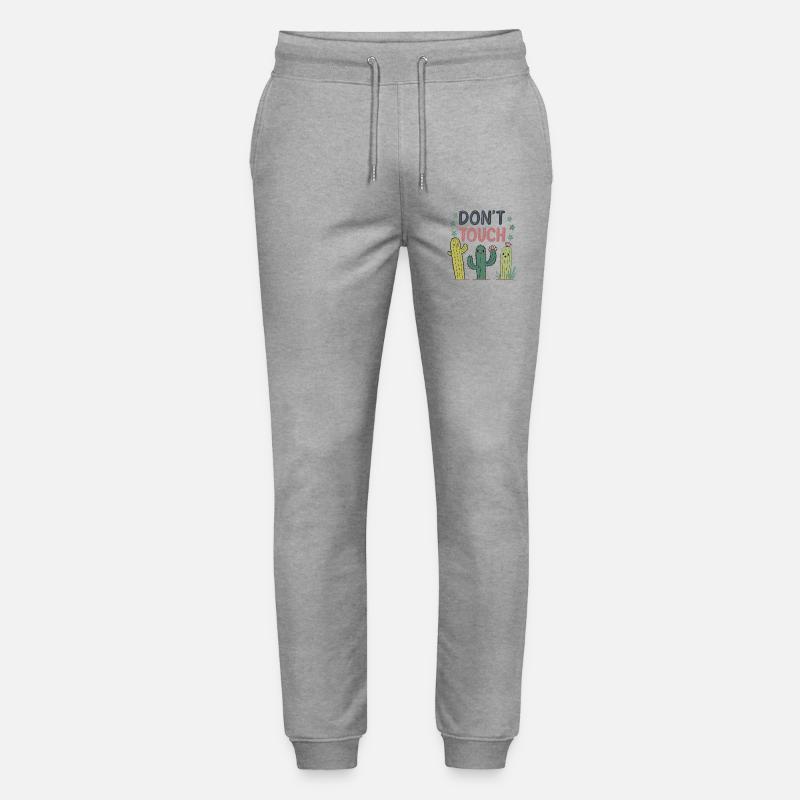 Fass den glücklichen Kaktus nicht an - Stanley/Stella Unisex Bio Jogginghose Mover  - Grau meliert