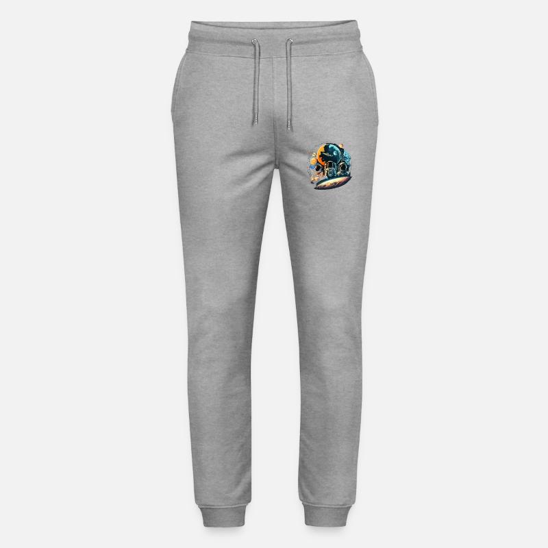 Astronauten im Orbit Planetensicht - Stanley/Stella Unisex Bio Jogginghose Mover  - Grau meliert