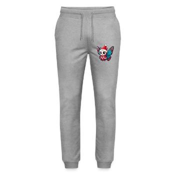 Schmetterling Weihnachten Xmas - Stanley/Stella Unisex Bio Jogginghose Mover  - Grau meliert - Vorne - Marisol (170cm) & Nik (191cm)