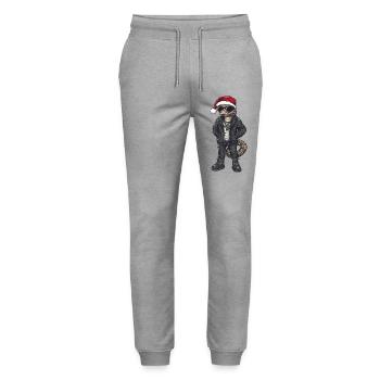 Cobra-serpent Hiver de Noël - Pantalon de jogging bio MOVER Stanley/Stella unisexe - gris chiné - Devant - Marisol (170cm) & Nik (191cm)