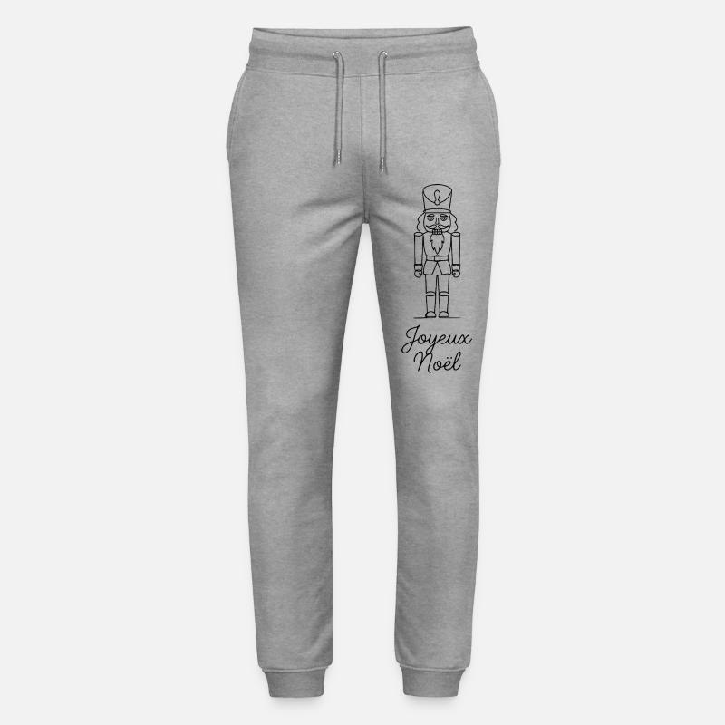 Joyeux Noel weihnachticher Nussknacker  - Stanley/Stella Unisex Bio Jogginghose Mover  - Grau meliert