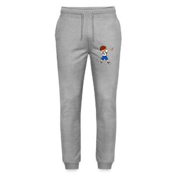 Dabbing Graduation Kid Diploma School Student - Stanley/Stella Mover Unisex Organic Jogging Trousers - heather grey - Front - Marisol (170cm) & Nik (191cm)