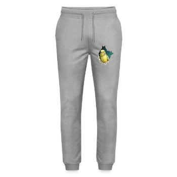 Perruche ondulée - Pantalon de jogging bio MOVER Stanley/Stella unisexe - gris chiné - Devant - Marisol (170cm) & Nik (191cm)