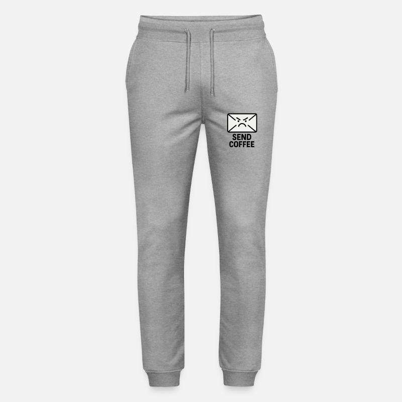 Wütender Brief mit Kaffee - Stanley/Stella Unisex Bio Jogginghose Mover  - Grau meliert