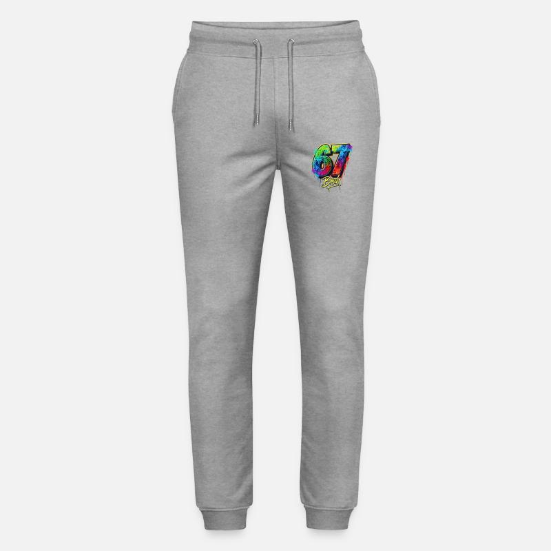 6 7 Meme – Graffiti Bruh Edition - Stanley/Stella Unisex Bio Jogginghose Mover  - Grau meliert