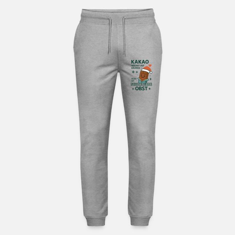 Cocoa Dicton, Noël – Fruit au chocolat - Pantalon de jogging bio MOVER Stanley/Stella unisexe - gris chiné