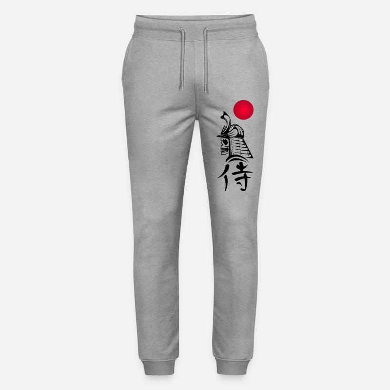 Schwarzer Samurai und Rote Sonne - Stanley/Stella Unisex Bio Jogginghose Mover  - Grau meliert
