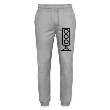 traffic light - Stanley/Stella Mover Unisex Organic Jogging Trousers - heather grey - Front - Marisol (170cm) & Nik (191cm)