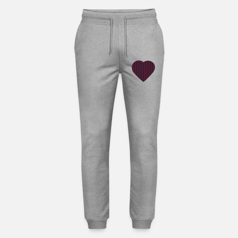 Rot-Blaues Herz - Stanley/Stella Unisex Bio Jogginghose Mover  - Grau meliert