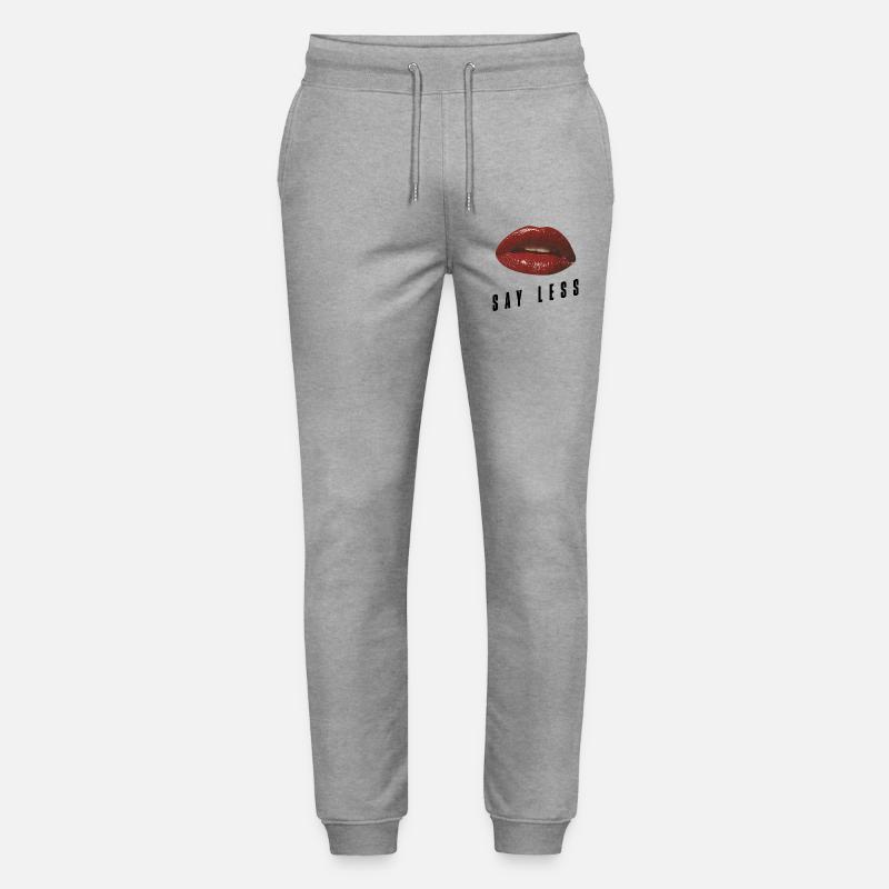 Red Lips Minimal – Bold Statement - Stanley/Stella Unisex Bio Jogginghose Mover  - Grau meliert