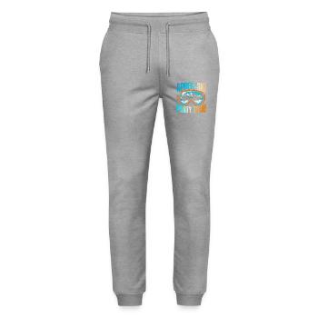 Après Ski Party Team Bunt - Stanley/Stella Mover Unisex Organic Jogging Trousers - heather grey - Front - Marisol (170cm) & Nik (191cm)