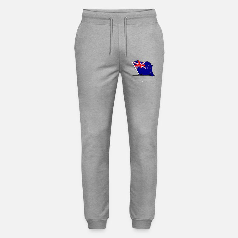 Neuseeland – Textraum - Stanley/Stella Unisex Bio Jogginghose Mover  - Grau meliert