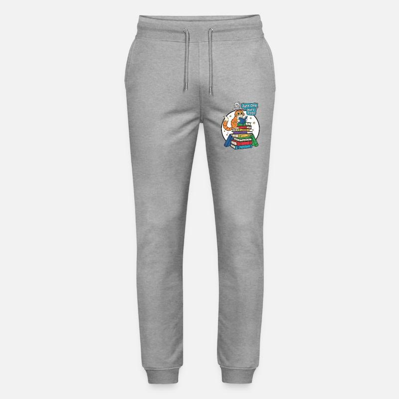 Katzenleser: Nur eine Seite mehr - Stanley/Stella Unisex Bio Jogginghose Mover  - Grau meliert