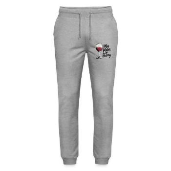My Plans for Today - Cool Beer Logo - Stanley/Stella Mover Unisex Organic Jogging Trousers - heather grey - Front - Marisol (170cm) & Nik (191cm)