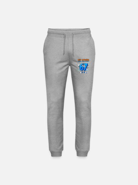 67 Gen Alpha Six Sieben Italienisch 6 7 Brainrot - Stanley/Stella Unisex Bio Jogginghose Mover - Grau meliert