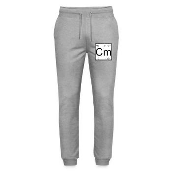 Curium Periodensystem Minimalkunst - Stanley/Stella Unisex Bio Jogginghose Mover  - Grau meliert - Vorne - Marisol (170cm) & Nik (191cm)