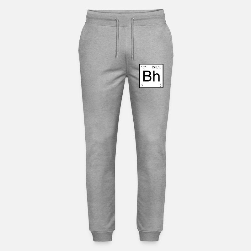 Bohrium Bh Großbuchstaben Zahlen-Grafik - Stanley/Stella Unisex Bio Jogginghose Mover  - Grau meliert